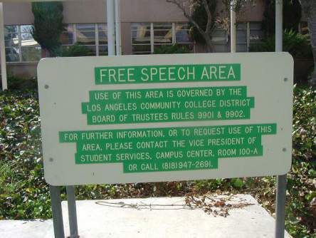 free speech area