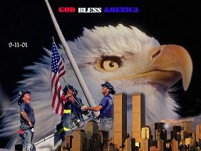 US eagle and fireman 9/11