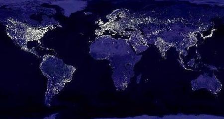 earth at night