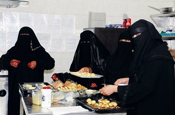 Women work in Saudi Arabia's only restaurant owned & staffed by women