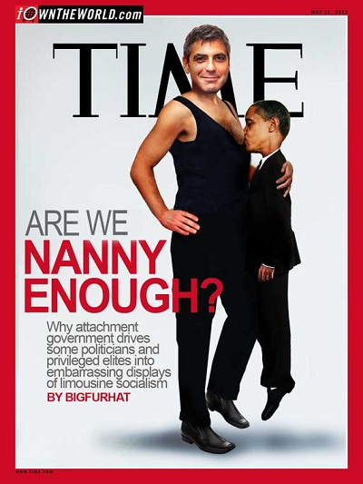 clooney obama teat sucking