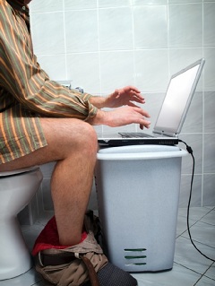 Internet via toilet bowl