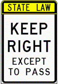 keep right except to pass