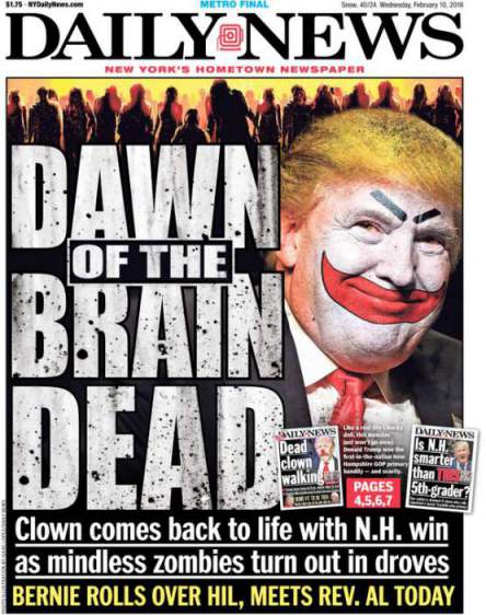 ny daily news mocks Trump
