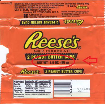 2003 Reese's peanut butter cups
