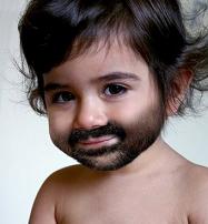 mulsim baby with beard
