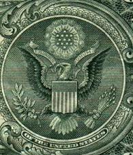 Great Seal of US on back of one dollar bill