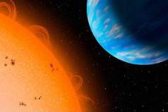 An artist's impression of the Neptune-size 