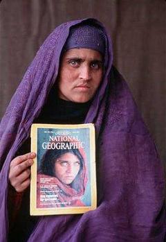 Afghan Muslim woman Sharbat Gula