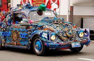decorated beetle car