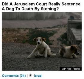 Did a Jerusalem court really sentence a dog to death by stoning?