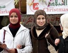 Muslim women at Bethlehem christmas celebrations