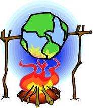 global warming - earth being roasted