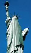 burqa on statue of liberty