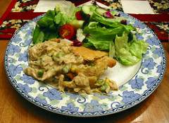 Turkey Pot Pie & Salad