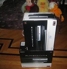one of the ps3s that I bought waiting on line