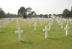 the US Military cemetery, where 9300 US soldiers and 1500 unknown soldiers are buried, who where killed during the invasion in Normandy (france) in WW II. This site is near Omaha Beach, the code name for the beach where they landed to fight their way to (our) freedom. We are very grateful. 