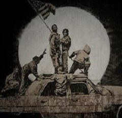 Iwo Jima Ghetto - banksy downtown la los angeles private showing