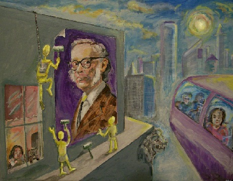 Isaac Asimov - Acrylic on canvas