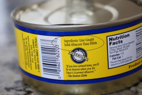How many calories are in a can of tuna?