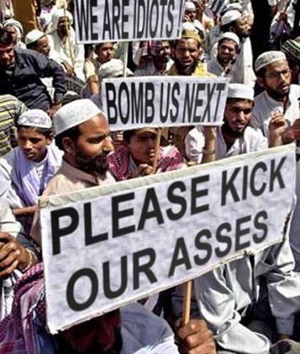 anti-war rally priceless we are idiots - bomb us next - please kick our asses