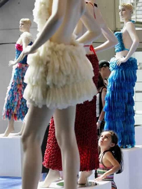 dress made of condoms
