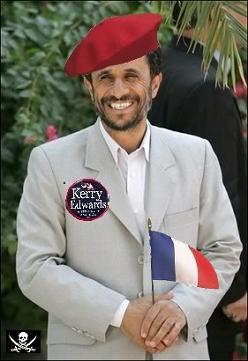 Iran's president Mahmoud Ahmadinejad has gone French.