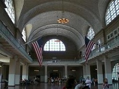 Le hall de l'immigration sur Ellis Island