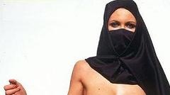 Beautiful women wearing only a head covering