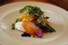 an english gargilliou with slow poached  duck egg, ham (Pic by Allan Brown)