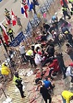 two explosions devastate Boston Marathon. Many gravely injured