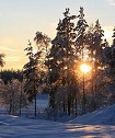 This is a picture taken at 13.00 in Arvidsjaur, Sweden, 100 km from the Arctic Circle. This is as high as the sun gets this time of year.