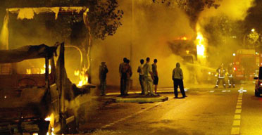 paris fires by muslim youth