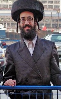 Hasidic Jews waiting for the Brooklyn Ferry
