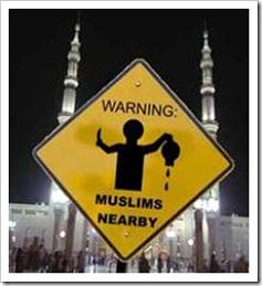 Muslim warning sign
