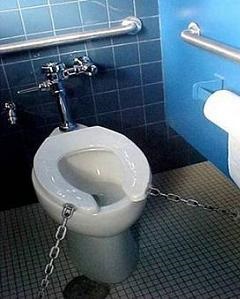 One way to keep us guys from leaving the toilet seat up!