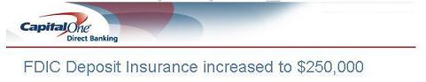 FDIC increased to $250,000