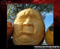 Grumpy Pumpkin face Carving