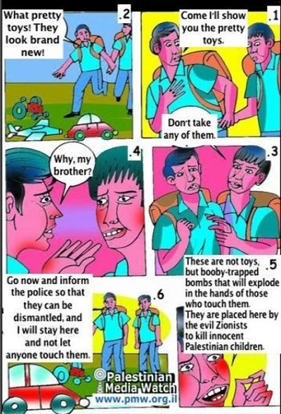 HAMAS comics for kids - toys as bombs