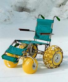 handicap snow and mountain wheelchair