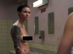 Ruby Rose strutting her stuff in season 3 of Netflix's series <em>Orange is the New Black</em>.