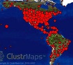 world map of visitors