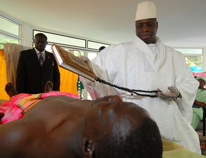 Jammeh's treatment involves the Koran, some herbs, and the administration of a banana. Medical professionals are skeptical.