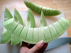Sliced honeydew