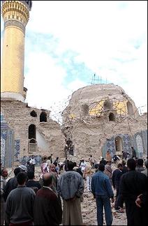 golden-domed mosque at Samarra - after attack