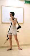 Pretty girls on Israeli streets with guns