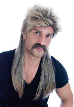 Long Blonde Mullet Wig, popular hairstyle from 60s-80s and even modern day, back water towns