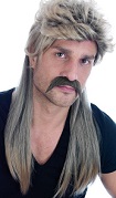 Long Blonde Mullet Wig, popular hairstyle from 60s-80s and even modern day, back water towns