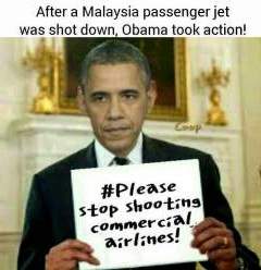 Obama's TV appeal to Putin concerning the Ukraine and the shooting down of Malaysia Airlines MH17