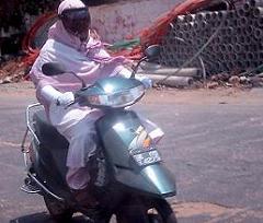 Lady with Hijab on the Bangalore Streets.